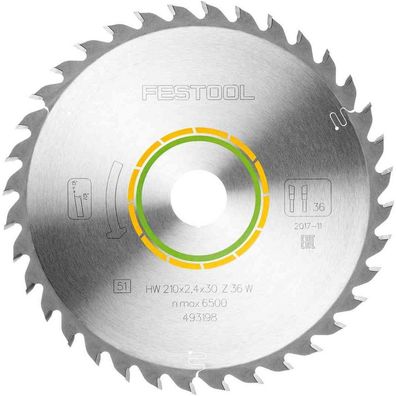 Festool Universal Sägeblatt 210 x 2,4 x 30 mm W36 493198 für Tauchsäge TS 75