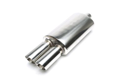 TA Technix Edelstahl Sportendschalldämpfer Universal 2X76MM RUND