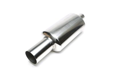 TA Technix Edelstahl Sportendschalldämpfer Universal 102MM RUND / SCHARF