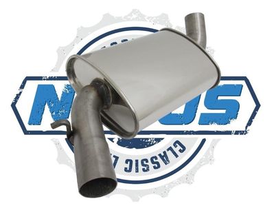 NOVUS Edelstahl Mittelschalldämpfer Auspuff-anlage 55MM VW GOLF II GTI 16V 1,8