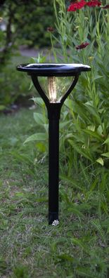 Star Trading Solarlampe LED Außenleuchte mit Erdspieß, Schwarz