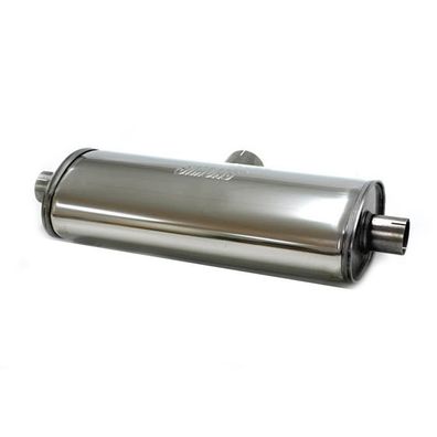 SIMONS Edelstahl Schalldämpfer Universell DUPLEX 63MM 51MM Hochglanz