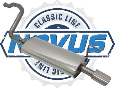 NOVUS Edelstahl Endschalldämpfer Auspuff-anlage AUDI 80 TYP B4 + AVANT 52 - 85KW