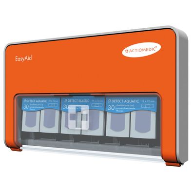 Actiomedic EasyAid Pflasterspender mit Grundausstattung DETECT I Pflasterbox