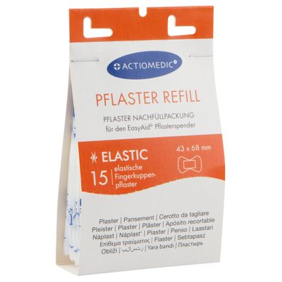 Actiomedic EasyAid Refill Elastic Fingerkuppenpflaster 43 x 68 mm 15 Stück
