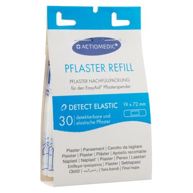 Actiomedic EasyAid Refill DETECT Elastic Pflasterstrips 19 x 72 mm 30 Stück