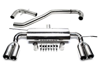 TA Technix DUPLEX Edelstahl Rennsportanlage L+R 2X76MM FÜR AUDI A3 VW GOLF V