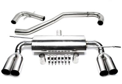 TA Technix DUPLEX Edelstahl Rennsportanlage L+R 2X76MM FÜR AUDI A3 VW GOLF V