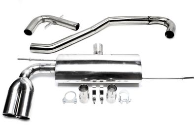 TA Technix Edelstahl Rennsportanlage 2X76MM FÜR AUDI A3 VW GOLF V, GOLF PLUS