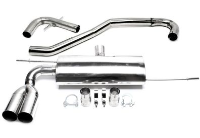 TA Technix Edelstahl Rennsportanlage 2X76MM FÜR AUDI A3 VW GOLF V, GOLF PLUS