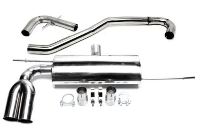 TA Technix Edelstahl Rennsportanlage 2X76MM FÜR AUDI A3 VW GOLF V, GOLF PLUS