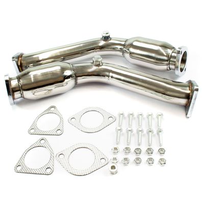Edelstahl Downpipe MIT LEEREN KAT-KÖRPERN 2.5" 63.5MM Kompatibel MIT NISSAN 350Z