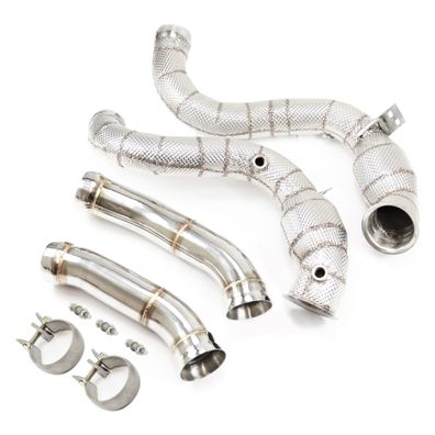 Edelstahl Downpipe Katersatz + Hitzeschutz 2,75" 70MM Mercedes-benz AMG C63 W205