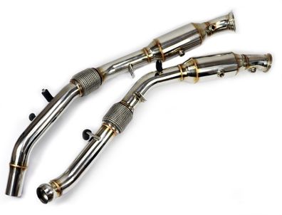 HIGH-QUALITY Edelstahl Downpipe 76MM 3" ZOLL OHNE KAT - Mercedes C43 AMG W205