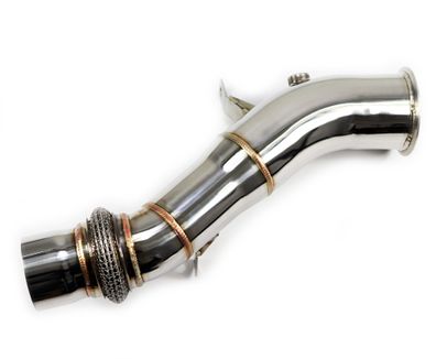 HIGH-QUALITY Edelstahl Downpipe 76MM Katersatz FÜR BMW 535I F10 X5 X6 640I N55