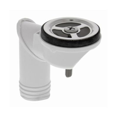 BLANCO Ventil 90° mit Überlauf-Rosette für Schraube M5, weiß 139258