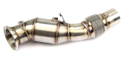 Edelstahl Downpipe 3" 76 MM FÜR BMW 3ER F30 F31 F34 320I + XDRIVE B48 MOTOR 2,0