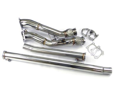 2,5" Edelstahl Downpipe Hosenrohr MIT Flexrohr - AUDI S4 RS4 V6 2,7T Biturbo