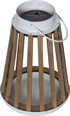 Star LED-Solar-Laterne 'Catania', Holz/Metall, 19x28cm,