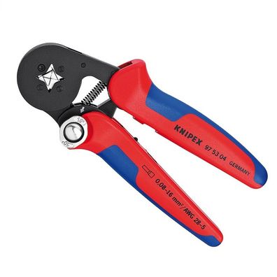 KNIPEX Selbsteinstellende Crimpzange Aderendhülsen brüniert 180 mm Nr 97 53 04