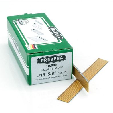 Prebena Brads verzinkt geharzt J-16CnkHa 10.000 Stück