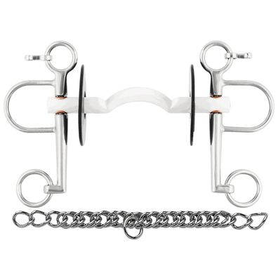 Sprenger Nathe Pelham 15 mm mit weicher Stange Zungenfreiheit und langen Anzügen