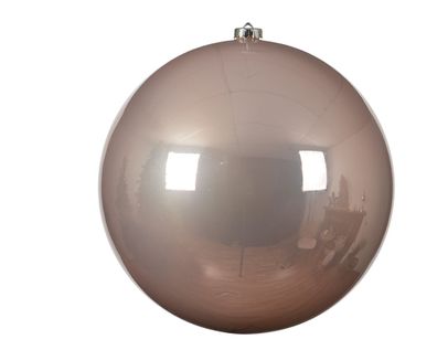 Weihnachtskugeln Kunststoff 25cm rosa, 1 Stück