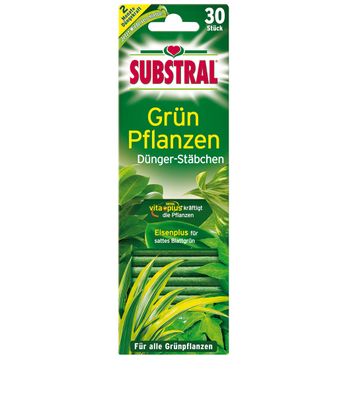 SUBSTRAL® Grünpflanzen Dünger-Stäbchen, 30 Stück