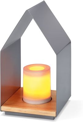 Batterie Dekoleuchte Haus LENI, mit Flackerlicht