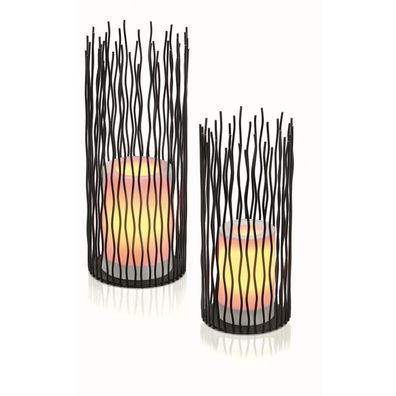 Dekoleuchten "Simba" 2er-Set batteriebetrieben 12 x 28 cm & 14 x 35 cm