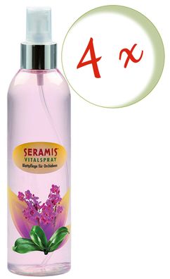 4 x SERAMIS® Vitalspray Blattpflege für Orchideen, 250 ml