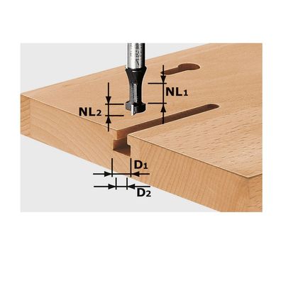 Festool T-Nutfräser Fräser Oberfräse Fräsen HW S8 D10,5/NL13 491035