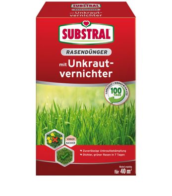 SUBSTRAL® Rasendünger mit Unkrautvernichter, 800 g