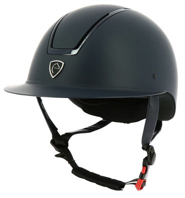 Equithème Glint Mat Helm in schwarz und blau