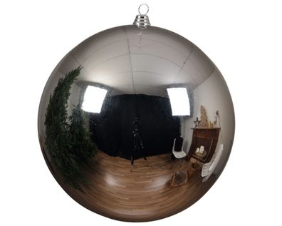 Weihnachtskugeln Kunststoff 40cm 1 Stück Silber