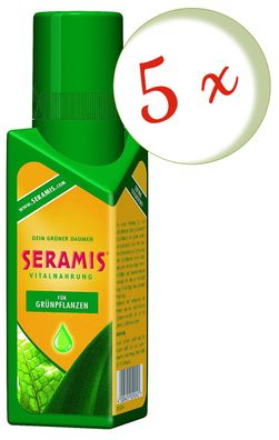 5 x SERAMIS® Vitalnahrung für Grünpflanzen und Palmen, 200 ml