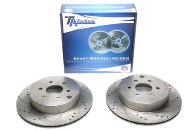TA Technix Bremsscheiben SATZ HA Hinterachse Kompatibel MIT NISSAN Pathfinder