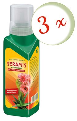 3 x SERAMIS® Vitalnahrung für Kakteen und Sukkulenten, 200 ml