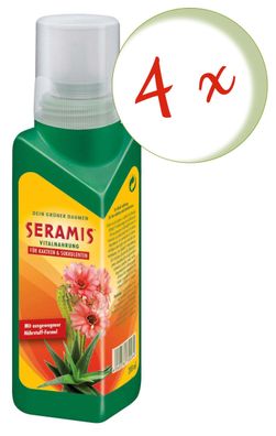4 x SERAMIS® Vitalnahrung für Kakteen und Sukkulenten, 200 ml