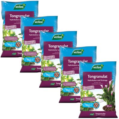 5 x WESTLAND® Tongranulat, 10 Liter