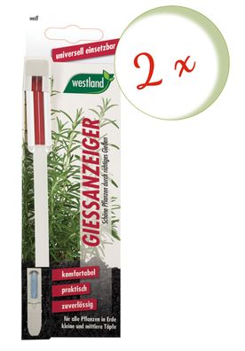 2 x WESTLAND® Gießanzeiger für Blumenerde, 16 cm weiß
