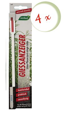 4 x WESTLAND® Gießanzeiger für Blumenerde, 26 cm weiß