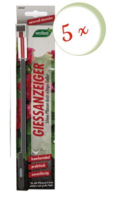 5 x WESTLAND® Gießanzeiger für Blumenerde, 26 cm anthrazit