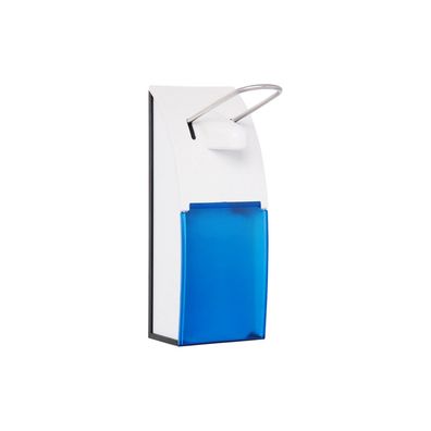 Dosierspender Kunststoff 500 ml mit blau-transparenter Abdeckung Seifenspender