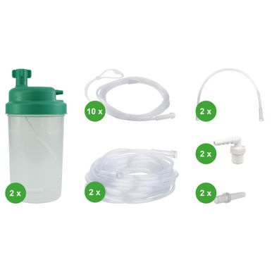 Sauerstoffzubehör-Set 3 mit Winkel-Tülle für Sauerstoffkonzentrator
