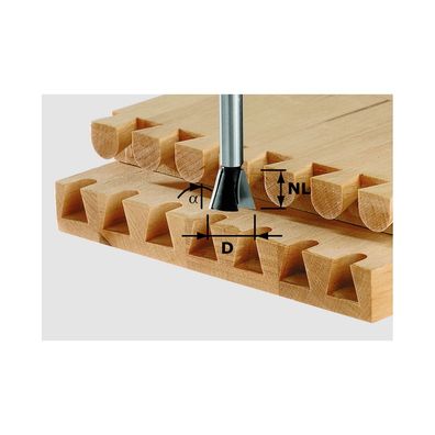 Festool Grat-/Zinkenfräser HW Schaft 8 mm HW S8 D13,8/13,5/15° Nr.:490992