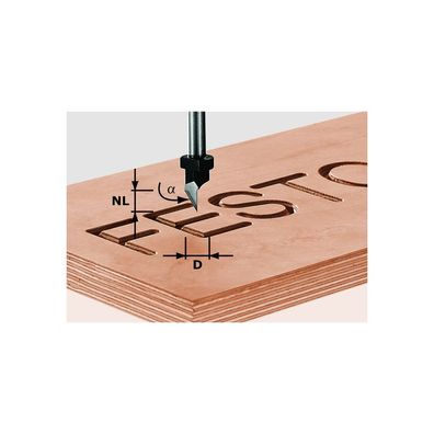 Festool Schriftenfräser Fräser HS Schaft 8 mm D11 491002 Oberfräse OF 1400 2200