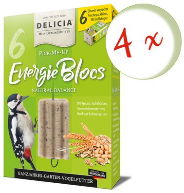 4 x DELICIA® Pick-Me-Up EnergieBlocs, 6 Stück