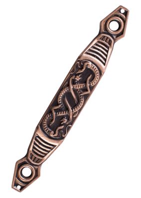 Riemendurchzug für Wikinger-Schwertscheide, Kleine Schlangen, Bronze