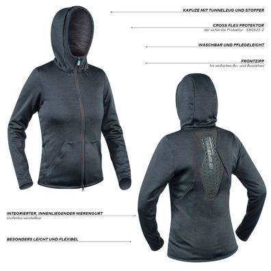Komperdell Full Zip Hoody Shirt Damen